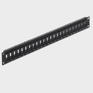 DELOCK Patch panel 19", 24 Keystone porta